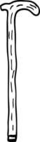 line drawing cartoon walking stick vector