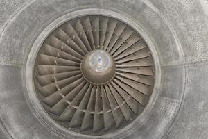 Jet Airplane turbine engine photo