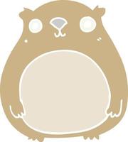 oso de dibujos animados de estilo de color plano vector