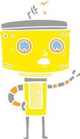 flat color style cartoon robot vector