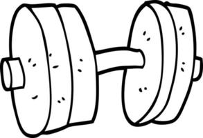 line drawing cartoon weights vector