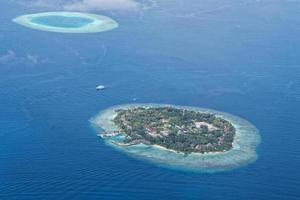 maldives aerial view landscape photo