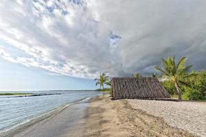 hawaiian hut on the beach photo