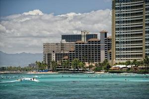 Waikiki beach panorama photo