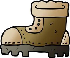 cartoon doodle work boot vector