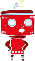 flat color style cartoon robot vector