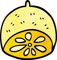 cartoon doodle lemon fruit vector