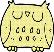 cartoon doodle happy owl vector