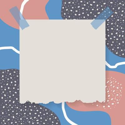 Paper note on memphis background. - Vector.