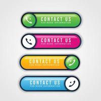 Set icons of contact us button on white background. - Vector. vector
