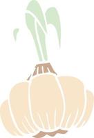 cartoon doodle sprouting garlic vector