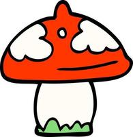 cartoon doodle mushroom vector