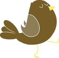 flat color style cartoon Bird vector