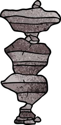 cartoon doodle boulders
