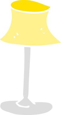 flat color illustration of a cartoon lamp