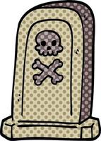 cartoon doodle spooky victorian grave vector