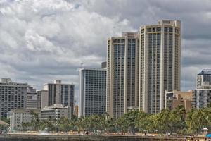 Waikiki beach panorama photo