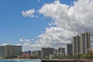 Waikiki beach panorama photo