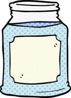 cartoon doodle candle in jar vector