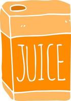 flat color style cartoon juice box vector