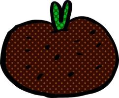 cartoon doodle tomato vector