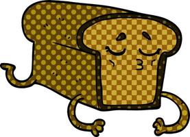 cartoon doodle loaf of bread vector