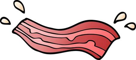 cartoon doodle bacon vector