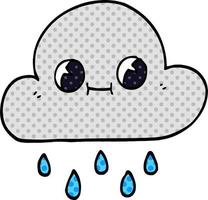 cartoon doodle rain cloud vector