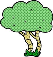 cartoon doodle tree vector