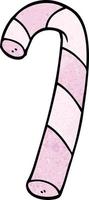 cartoon doodle pink candy canes vector