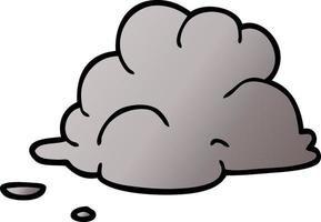 cartoon doodle storm cloud vector