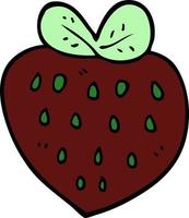 cartoon doodle strawberry fr vector