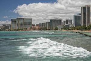 Waikiki beach panorama photo