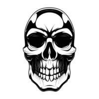 Skull Black and White Vector