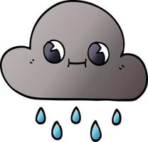 cartoon doodle rain cloud vector