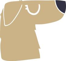 cartoon doodle dog face vector