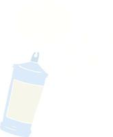 flat color illustration of a cartoon spraying whipped cream vector