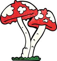 cartoon doodle mushroom vector