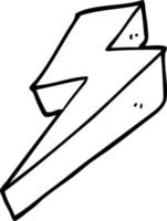 line drawing cartoon thunder bolts vector