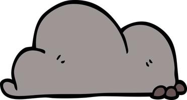 cartoon doodle boulder vector