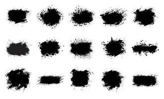 grunge ink splatter banner collections vector