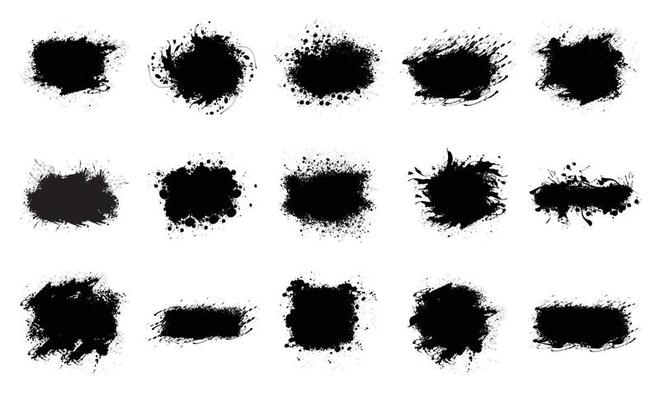 grunge ink splatter banner collections