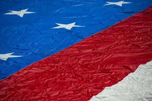 detalle de rayas y estrellas de la bandera americana de estados unidos foto