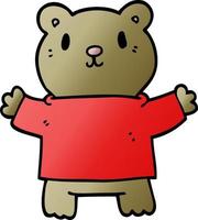 cartoon doodle teddy bear vector