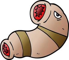 cartoon doodle monster leech vector