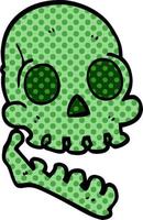 cartoon doodle happy skull vector