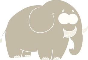 flat color style cartoon elephant vector