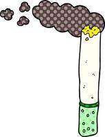 cigarrillo de garabato de dibujos animados vector