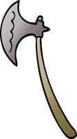 cartoon doodle medieval axe vector