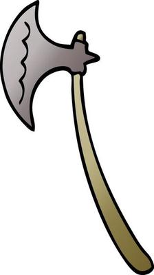 cartoon doodle medieval axe